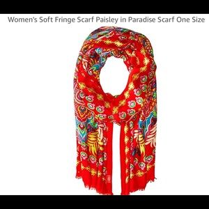 Vera Bradley Soft Fringe Scarf Paisley In Paradise